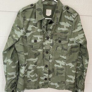 Gap Camoflauge Military Style Jacket Size M